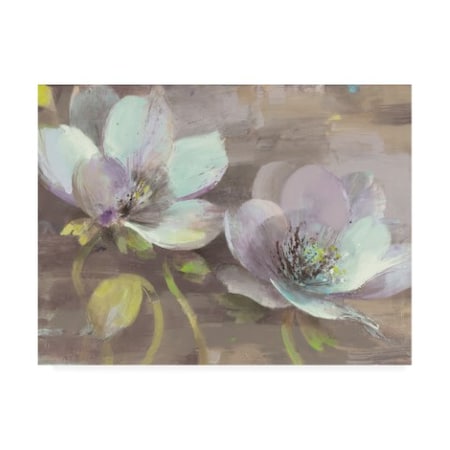 Albena Hristova 'Jump White Flowers' Canvas Art,24x32
